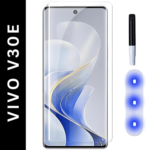 Premium UV Tempered Glass Screen Protector For Vivo V30E - The Hatke