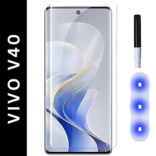 Premium UV Tempered Glass Screen Protector For Vivo V40 - The Hatke