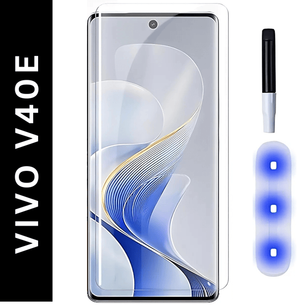 Premium UV Tempered Glass Screen Protector For Vivo V40E - The Hatke