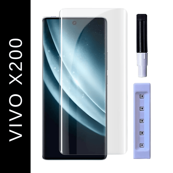 Premium UV Tempered Glass Screen Protector For Vivo X200 - The Hatke
