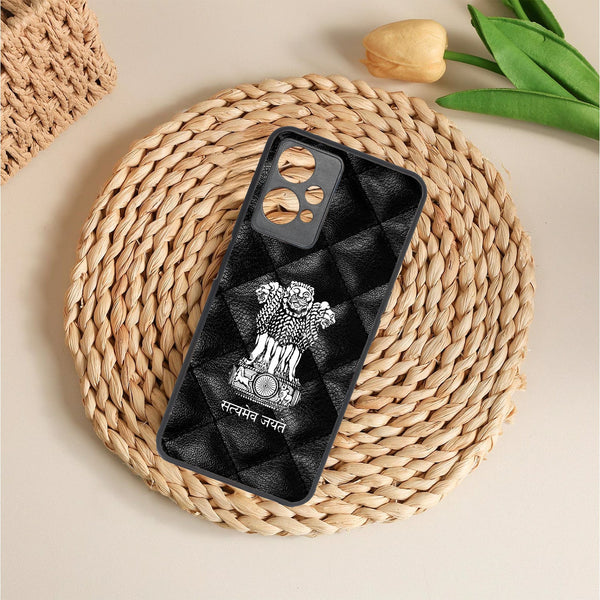 Royal Black Satyamev Jayate metal back case for OnePlus Nord CE 2 Lite