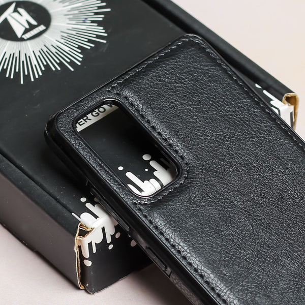 Puloka Black Leather Case for Samsung S20 FE - The Hatke