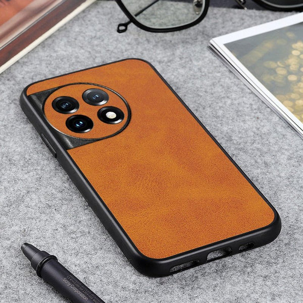 Puloka Brown Leather Case for Oneplus 11R - The Hatke
