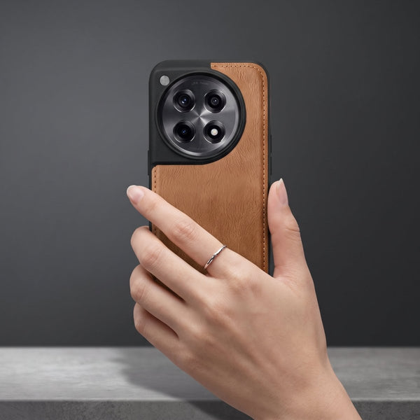 Puloka Brown Leather Case for Oneplus 12R - The Hatke