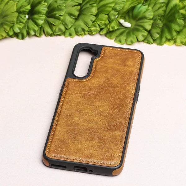 Puloka Brown Leather Case for Oneplus Nord - The Hatke