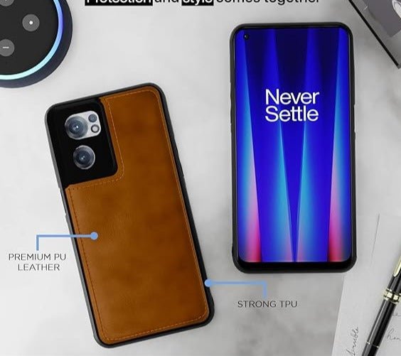 Puloka Brown Leather Case for Oneplus Nord CE 2 - The Hatke