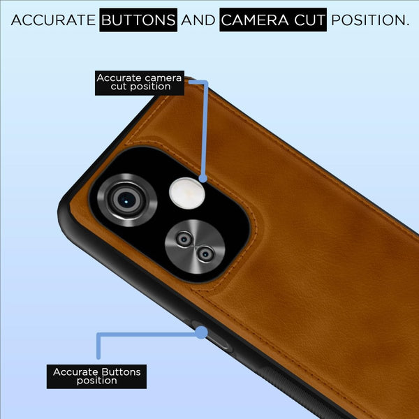 Puloka Brown Leather Case for Oneplus Nord CE 3 Lite - The Hatke