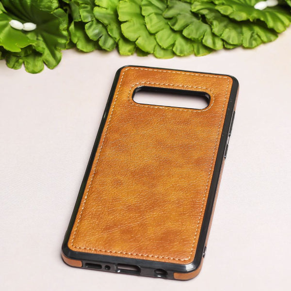 Puloka Brown Leather Case for Samsung S10 plus - The Hatke