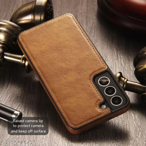 Puloka Brown Leather Case for Samsung S23 Plus - The Hatke