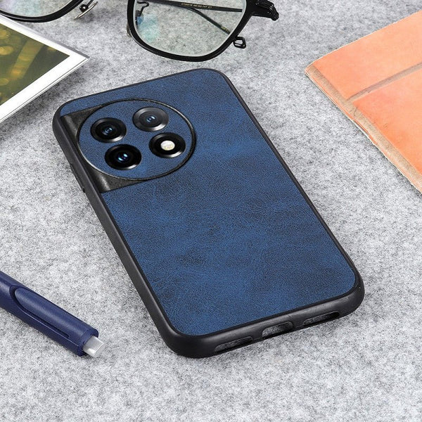 Puloka Dark Blue Leather Case for Oneplus 11 - The Hatke