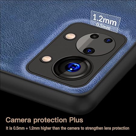 Puloka Dark Blue Leather Case for Oneplus Nord 2T - The Hatke