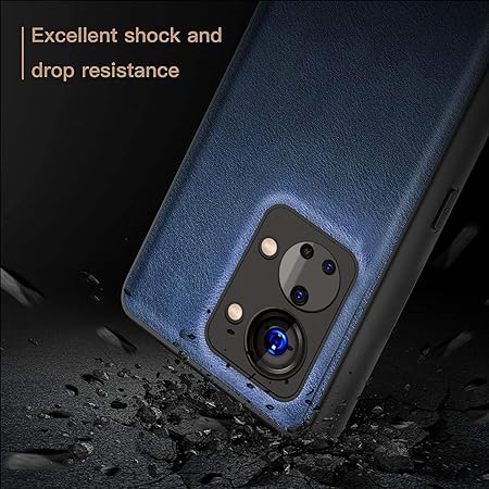 Puloka Dark Blue Leather Case for Oneplus Nord 2T - The Hatke