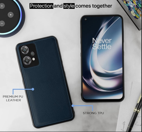 Puloka Dark Blue Leather Case for Oneplus Nord CE 2 Lite - The Hatke
