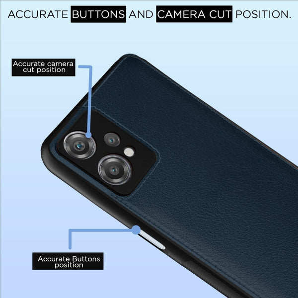 Puloka Dark Blue Leather Case for Oneplus Nord CE 2 Lite - The Hatke
