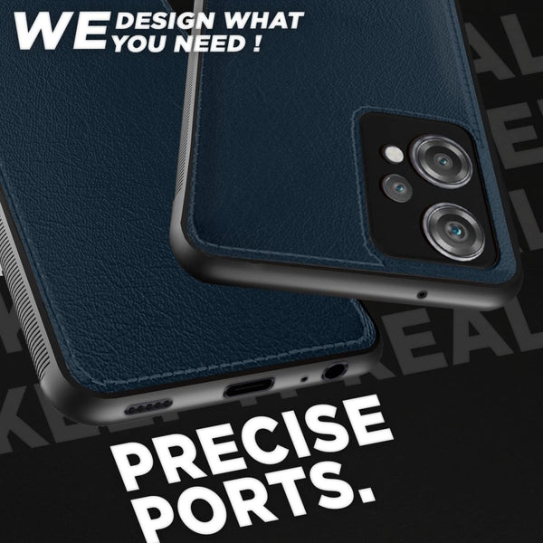 Puloka Dark Blue Leather Case for Oneplus Nord CE 2 Lite - The Hatke