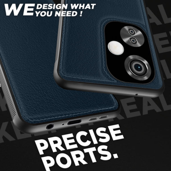 Puloka Dark Blue Leather Case for Oneplus Nord CE 3 Lite - The Hatke