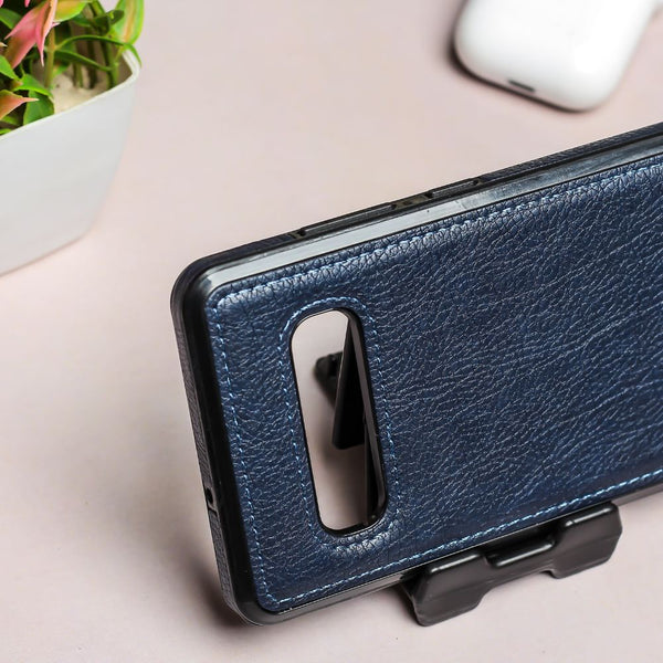 Puloka Dark Blue Leather Case for Samsung S10 plus - The Hatke