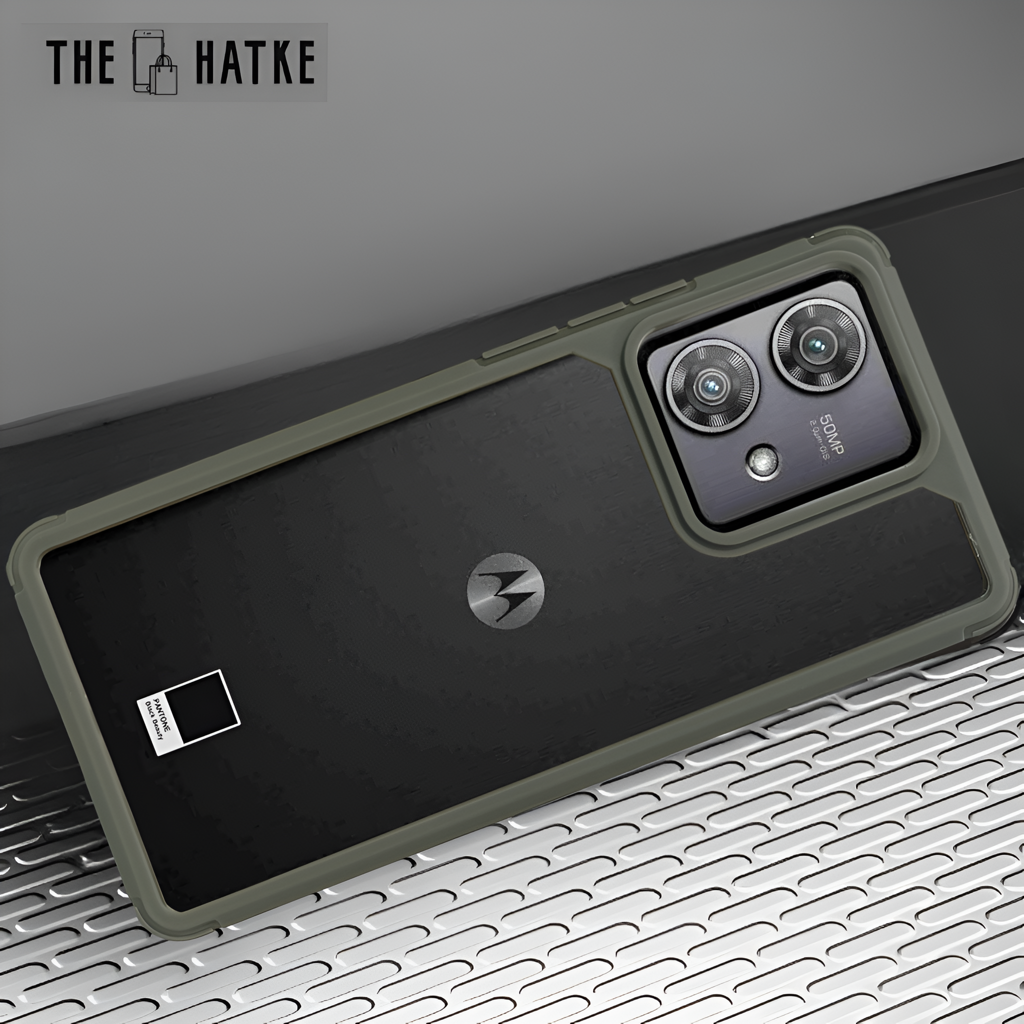 Pureview Grey Hybrid Shockproof Silicone Case for Motorola Edge 40 Neo