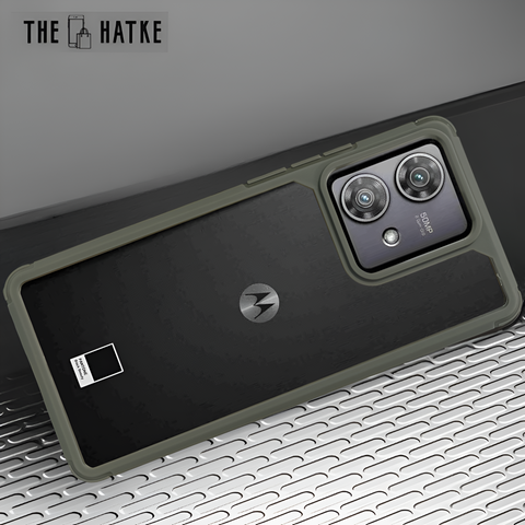 Pureview Grey Hybrid Shockproof Silicone Case for Motorola Edge 40 Neo