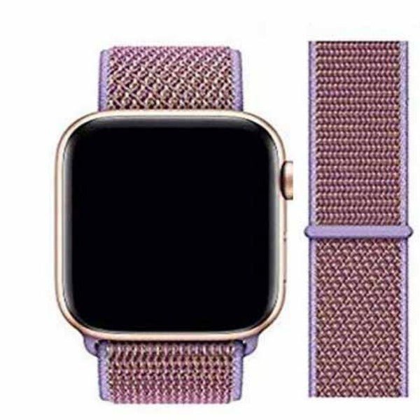 Purple Border Maroon Nylon Strap For Apple Watch Series 1 (42mm/44mm/45mm/46mm/49mm) - The Hatke