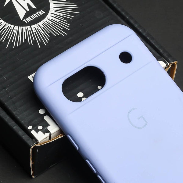 Purple Camera Original Silicone case for Google Pixel 8a - The Hatke