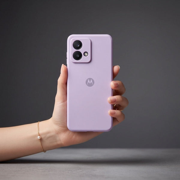 Purple Camera Original Silicone case for Motorola G84 - The Hatke
