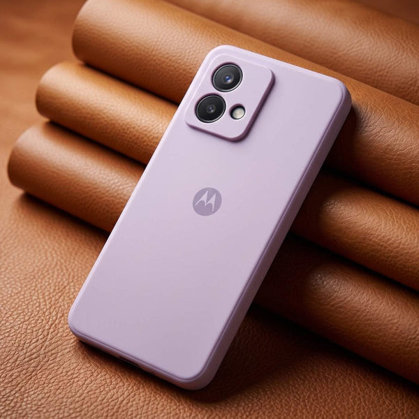 Purple Camera Original Silicone case for Motorola G84 - The Hatke