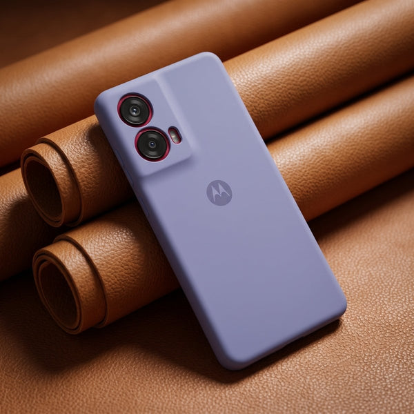Purple Camera Original Silicone case for Motorola G85 - The Hatke