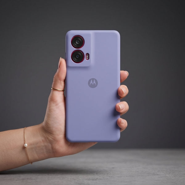 Purple Camera Original Silicone case for Motorola G85 - The Hatke