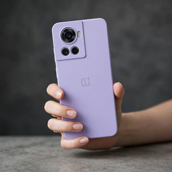 Purple Camera Original Silicone case for Oneplus 10r - The Hatke