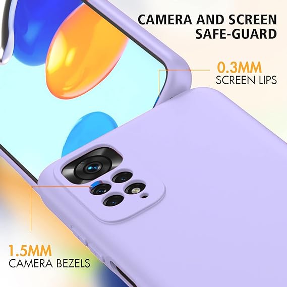Purple Camera Original Silicone Case for Redmi Note 11 - The Hatke