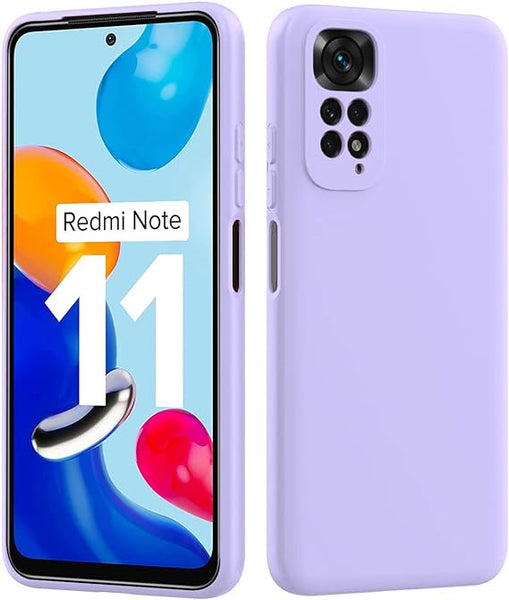 Purple Camera Original Silicone Case for Redmi Note 11 - The Hatke