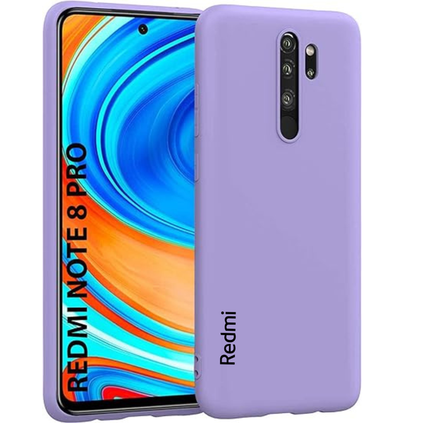 Purple Camera Original Silicone Case for Redmi Note 8 Pro - The Hatke