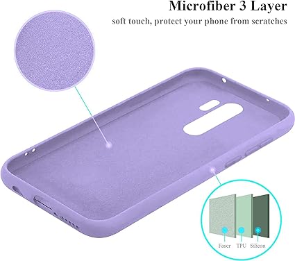 Purple Camera Original Silicone Case for Redmi Note 8 Pro - The Hatke