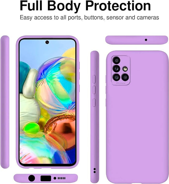 Purple Camera Original Silicone Case for Samsung A51 - The Hatke