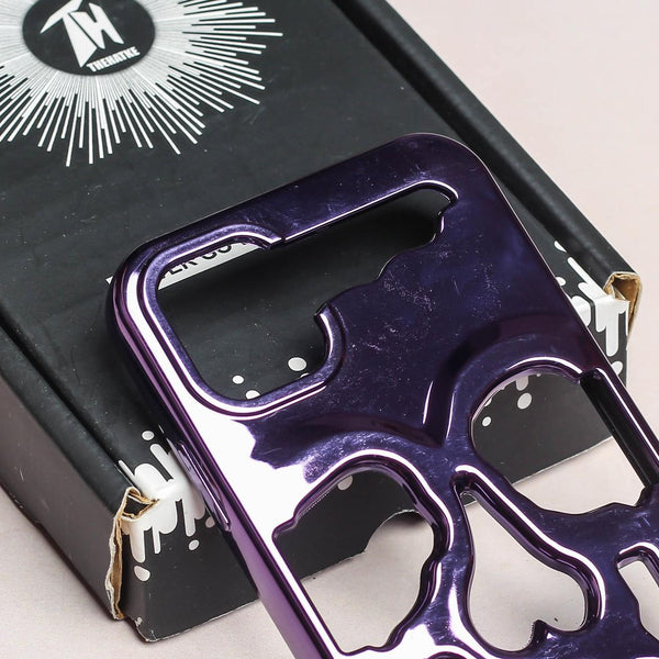 Purple Hollow Skull Design Silicone case for Apple iphone 11 - The Hatke