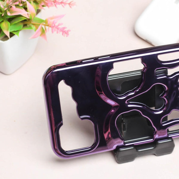 Purple Hollow Skull Design Silicone case for Apple iphone 12 - The Hatke