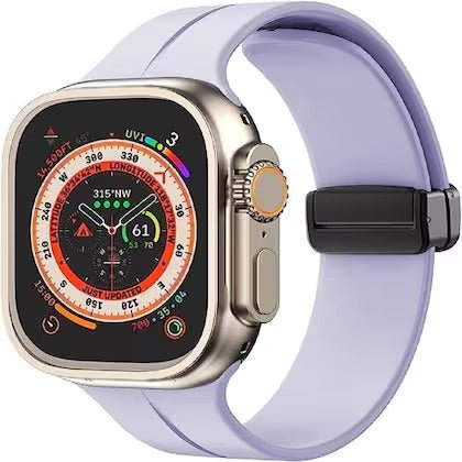 Purple Magnetic Clasp Adjustable Strap For Apple Watch SERIES 8 (42mm/44mm/45mm/46mm/49mm) - The Hatke