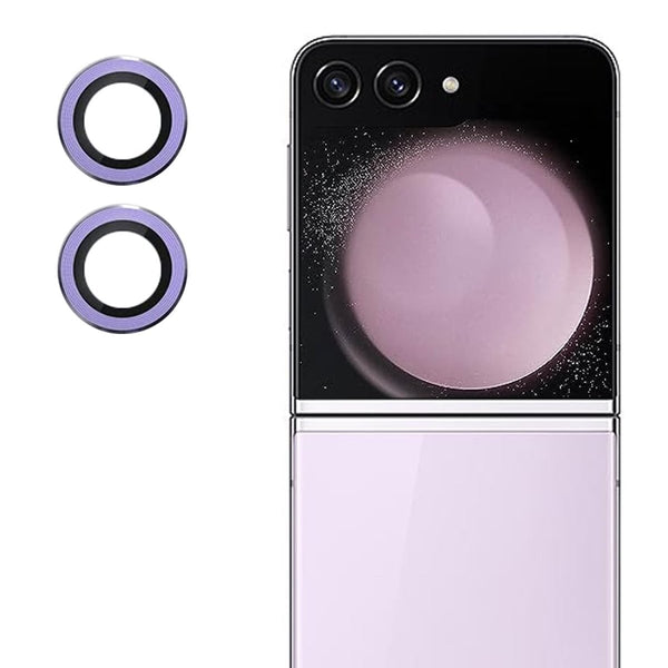 Purple Metallic camera ring lens guard for Samsung Galaxy Z Flip 5 - The Hatke