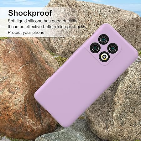 Purple Original Camera Safe Silicone case for Oneplus 10t - The Hatke