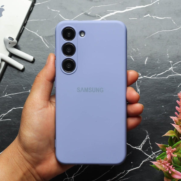 Purple Original Camera Silicone case for Samsung S21 FE - The Hatke