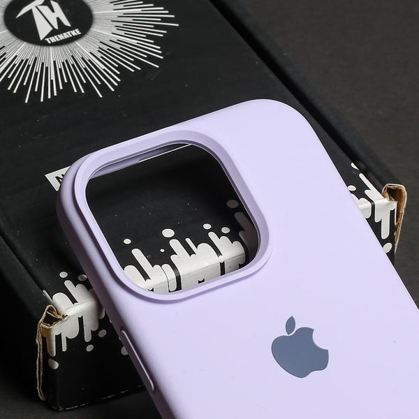Purple Original Silicone case for Apple iphone 15 Pro - The Hatke