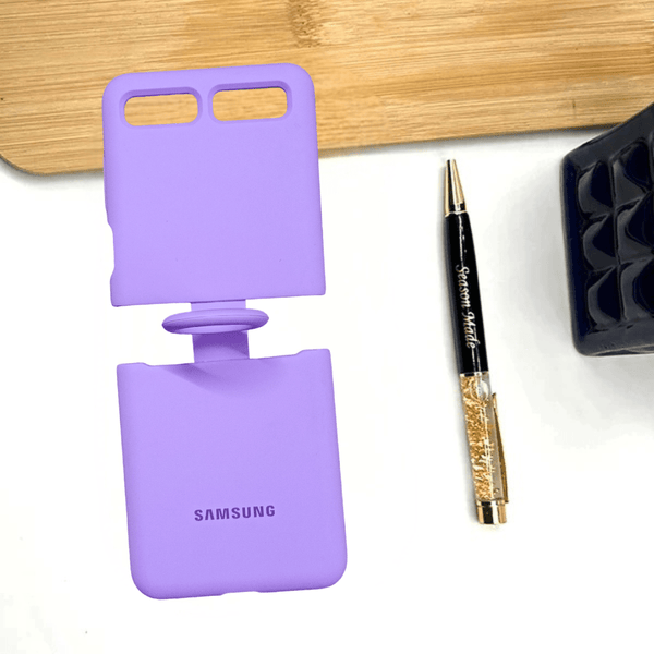 Purple Original Silicone case for Samsung Galaxy Z FLIP 2 - The Hatke
