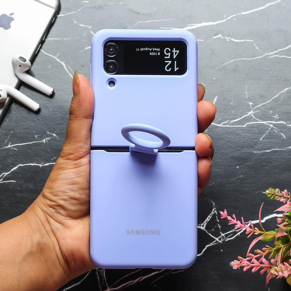 Purple Original Silicone case for Samsung Galaxy Z FLIP 4 - The Hatke