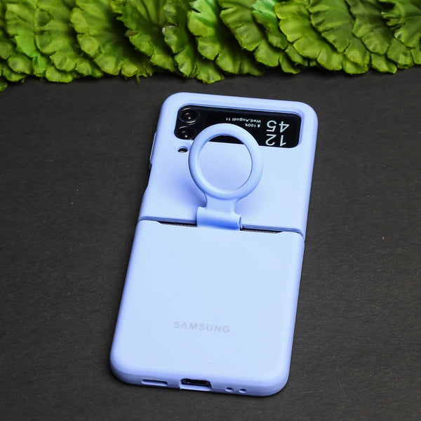Purple Original Silicone case for Samsung Galaxy Z FLIP 4 - The Hatke