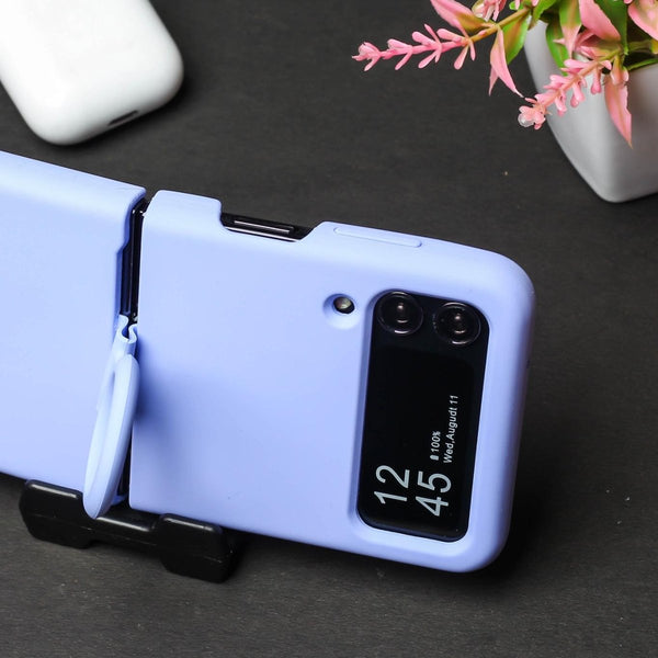 Purple Original Silicone case for Samsung Galaxy Z FLIP 4 - The Hatke