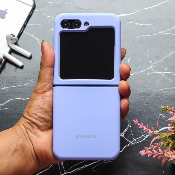 Purple Original Silicone case for Samsung Galaxy Z FLIP 5 - The Hatke