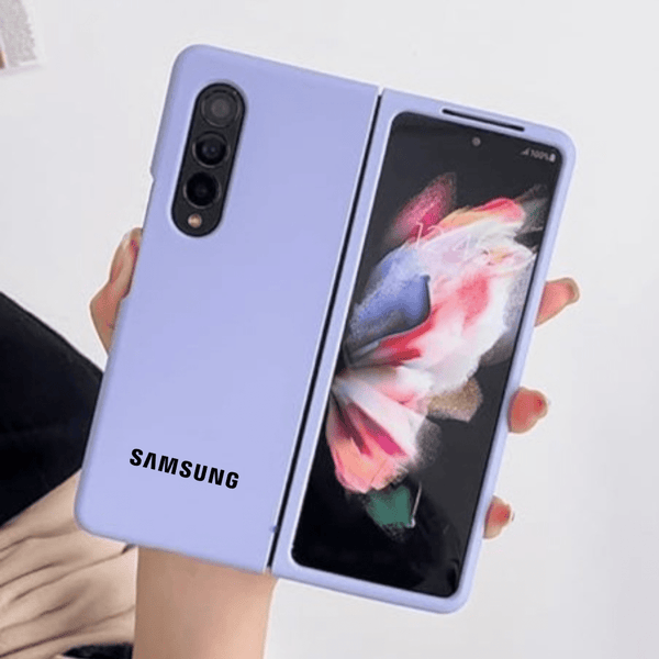 Purple Original Silicone case for Samsung Z Fold 3 5G - The Hatke