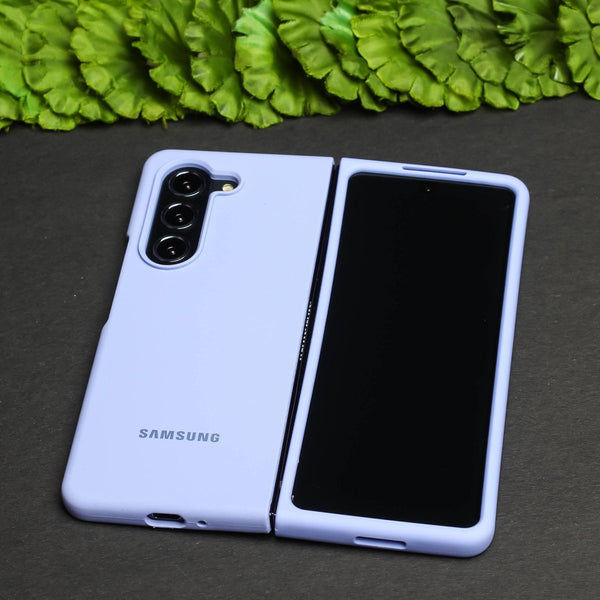 Purple Original Silicone case for Samsung Z Fold 5 5G - The Hatke