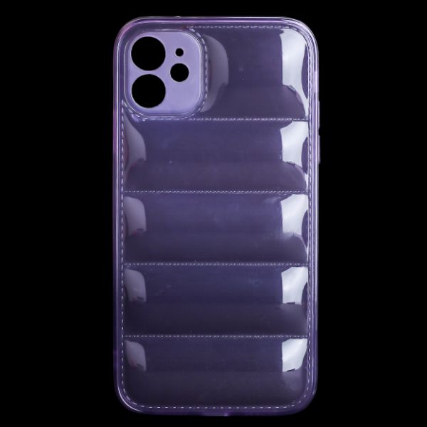 Purple Puffon silicone case for Apple iPhone 11 - The Hatke